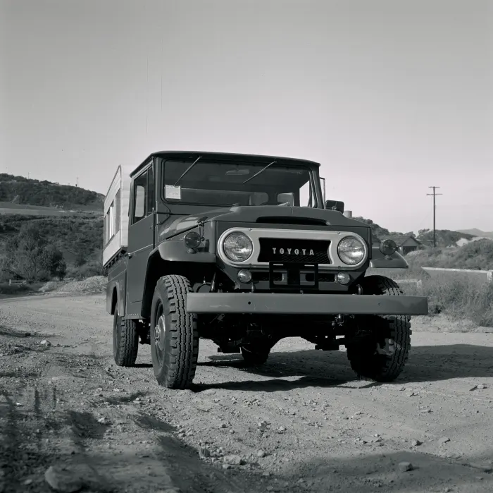 2024 Toyota Land Cruiser with a retro, boxy design reminiscent of 1980s models.