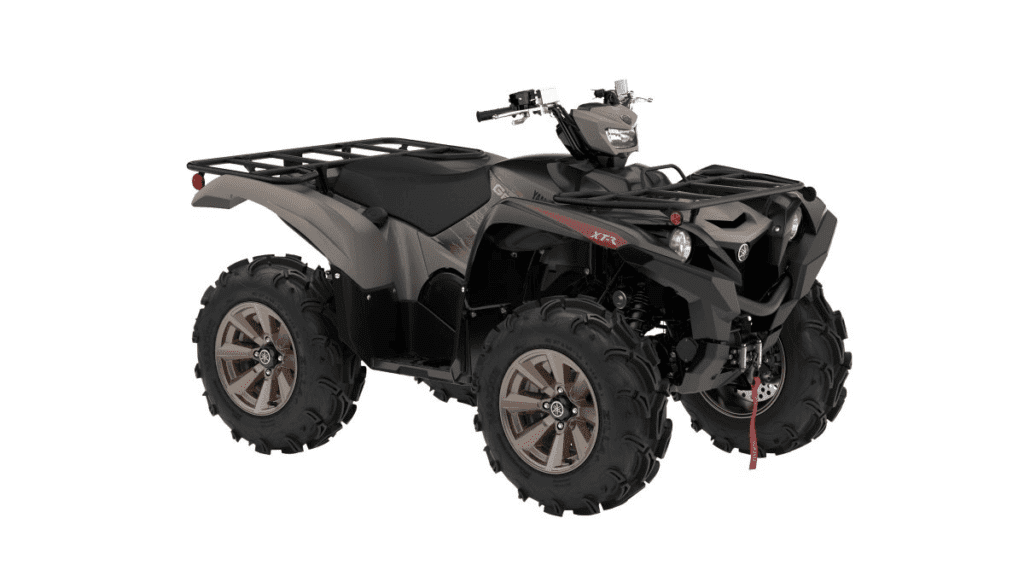 Image of Yamaha Grizzly 700 on a plain white background, highlighting its smooth power delivery and adventure-ready features.