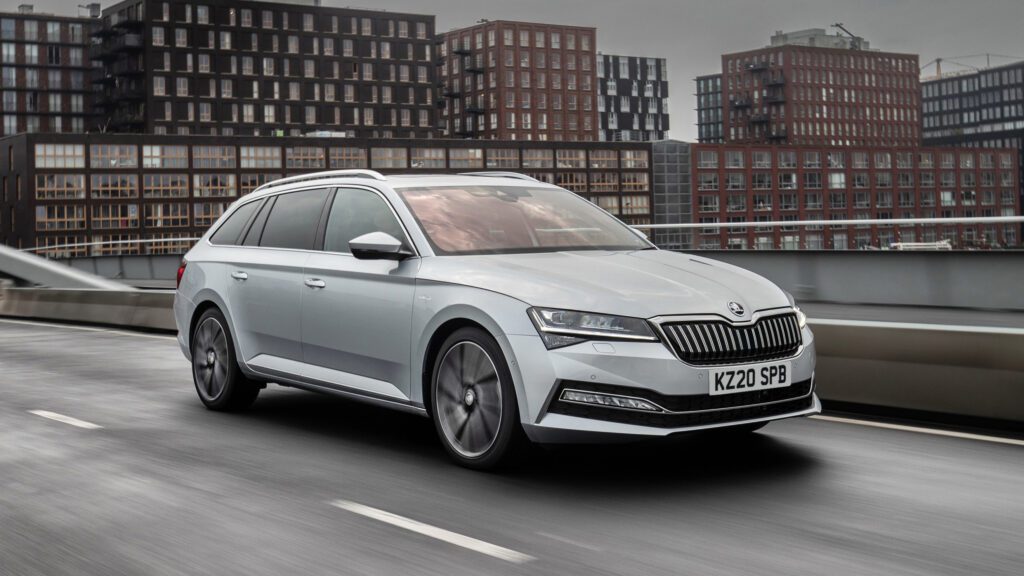 Skoda Superb Estate - One of the best cars for big dogs with spacious seating and practical features for families.