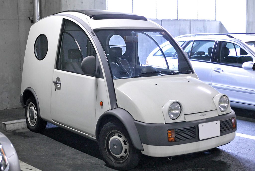 The Nissan S-Cargo, a snail-shaped van from the Pike Factory series, is known for its quirky design, often mentioned in discussions of the ugliest cars of all time.