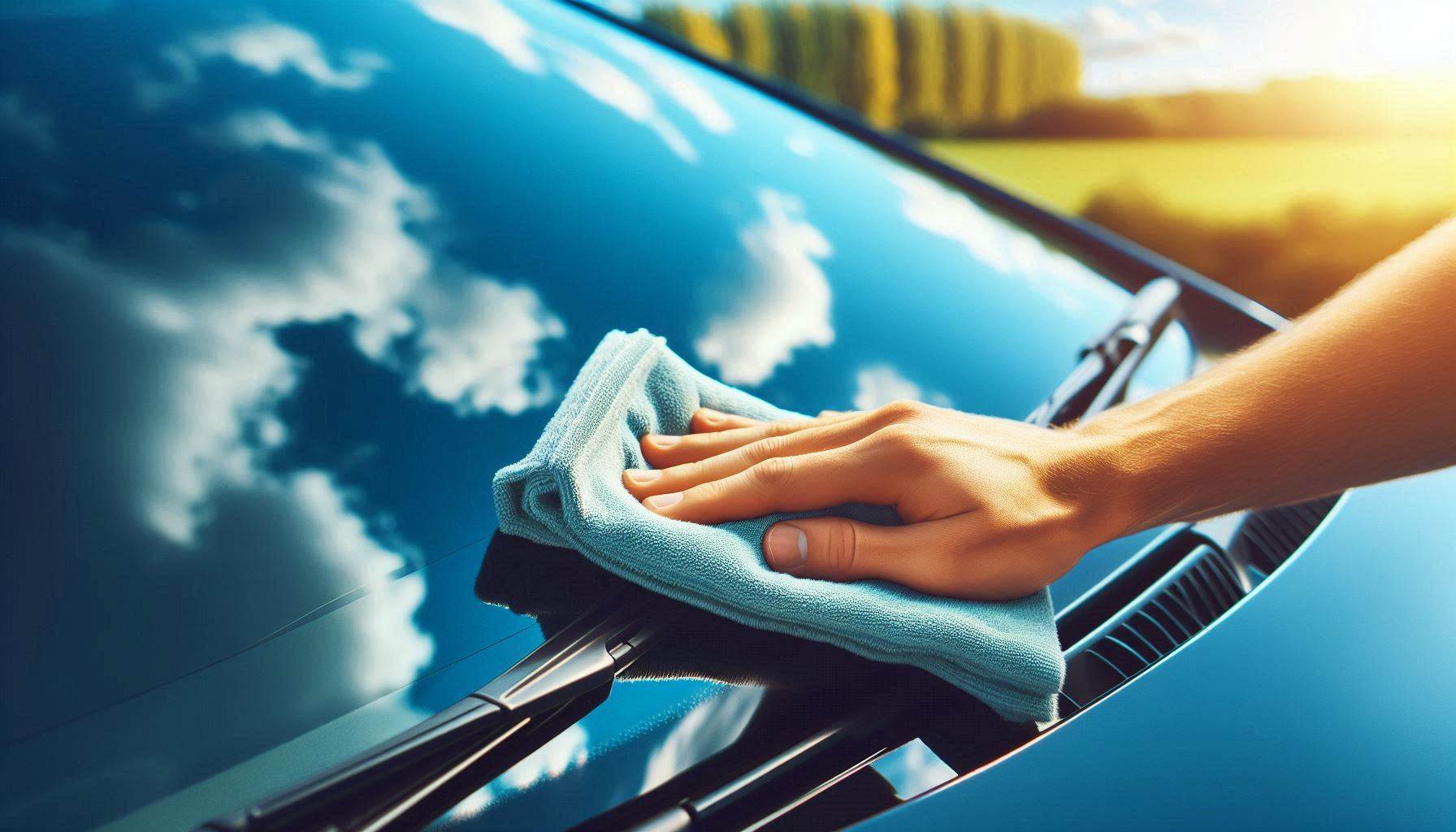 A person cleaning windshield wiper blades to learn how to stop windshield wipers from squeaking.