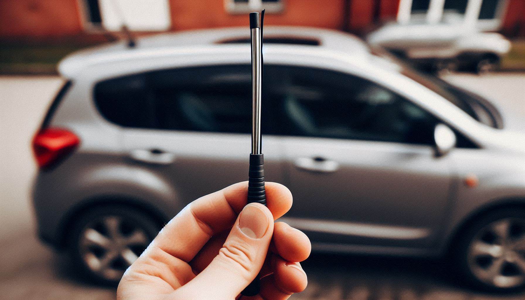 How to fix a broken car antenna by installing a new antenna for clear radio reception.