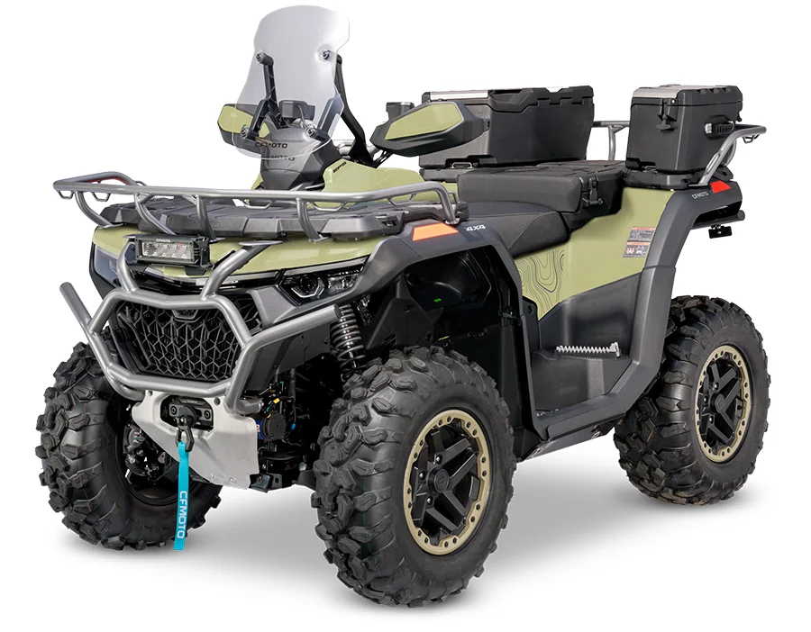 Image of CFMOTO CFORCE 1000 Overland on a plain white background, a newcomer among the most reliable ATV brands for 2024.